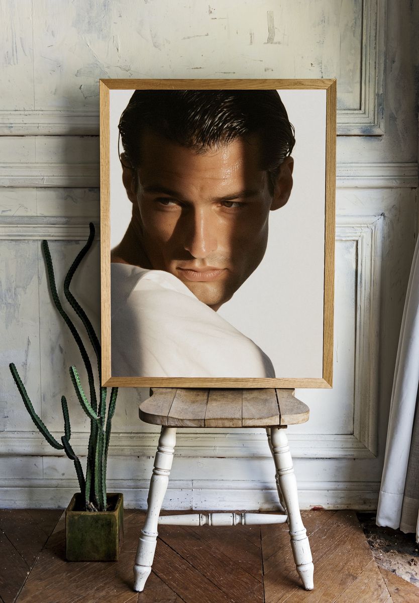 Moody Male Portrait Photography Poster. — room view 1