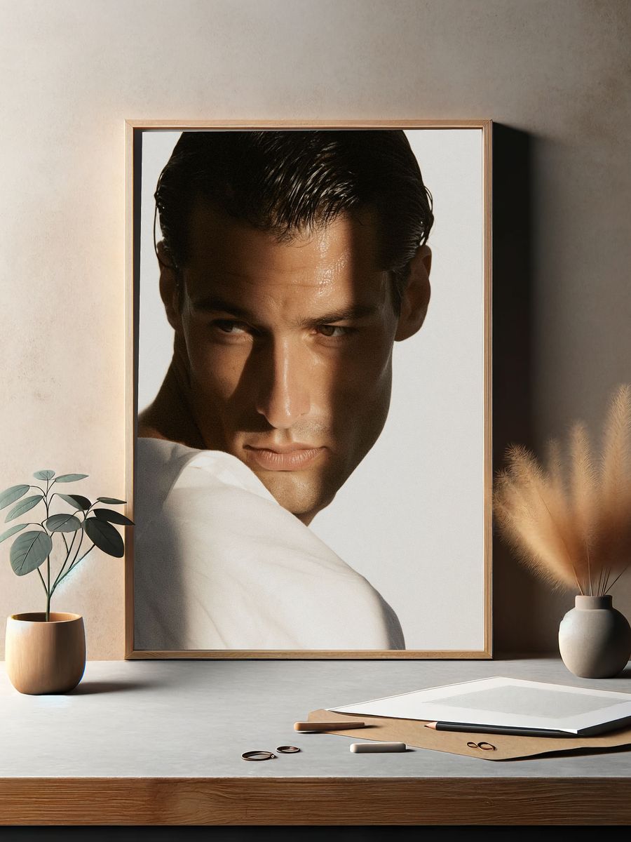 Moody Male Portrait Photography Poster. — room view 2