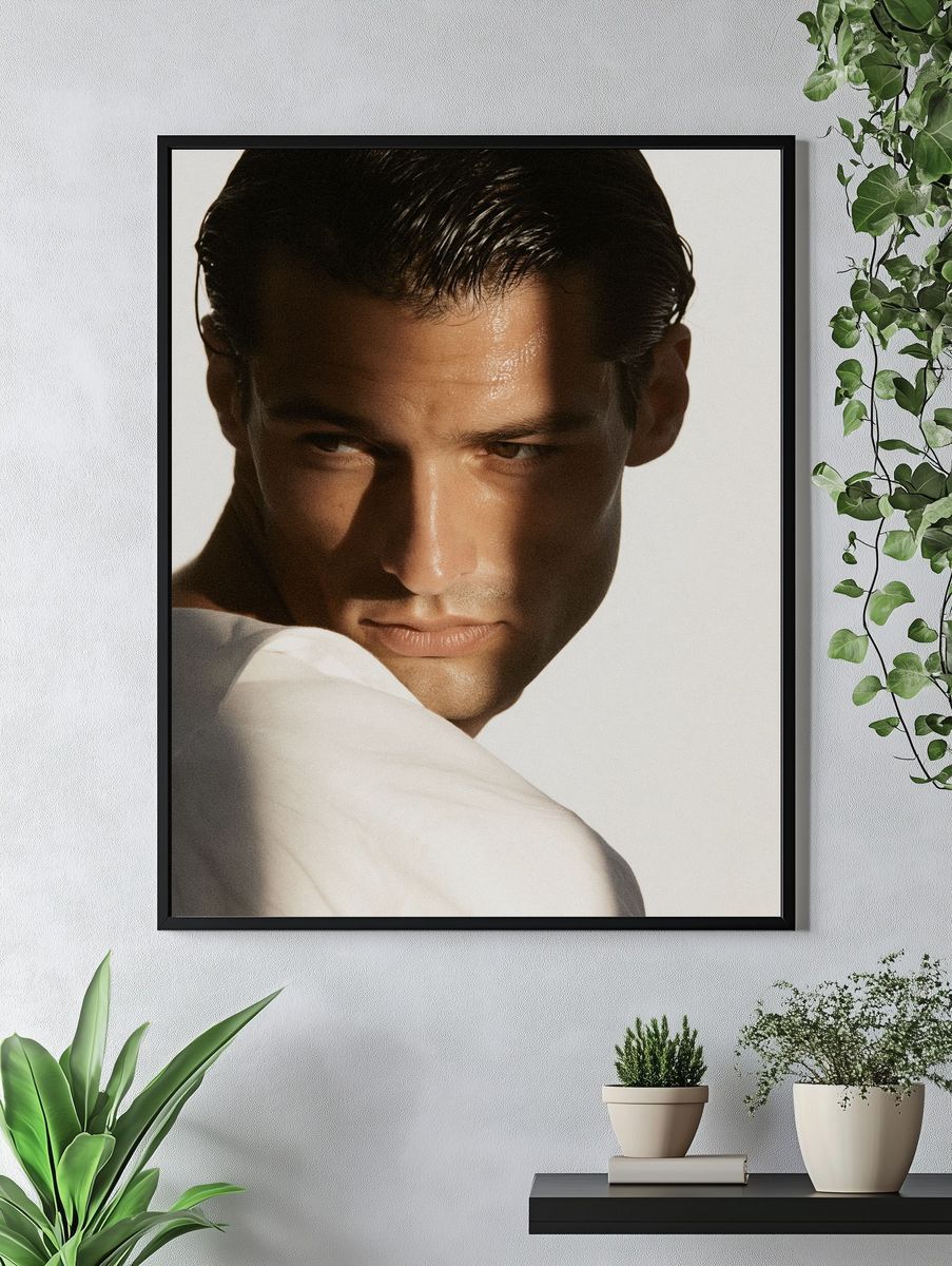 Moody Male Portrait Photography Poster. — room view 4
