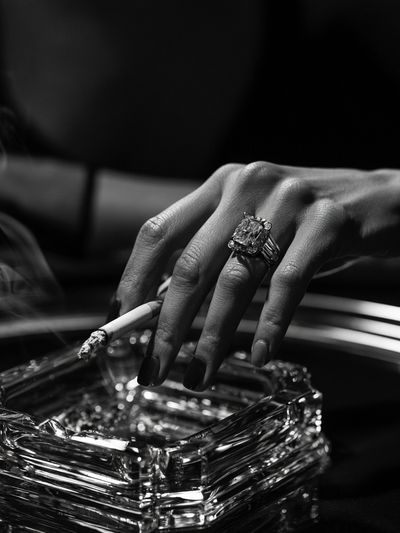 Noir Hand with Cigarette Photography Poster.