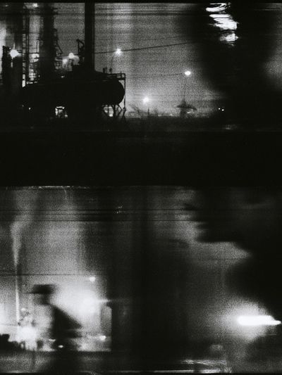 Industrial Nightscape Photography Poster. poster