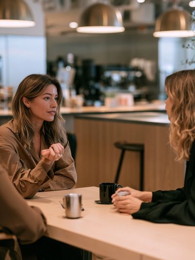 Café Conversation Photography Poster. poster