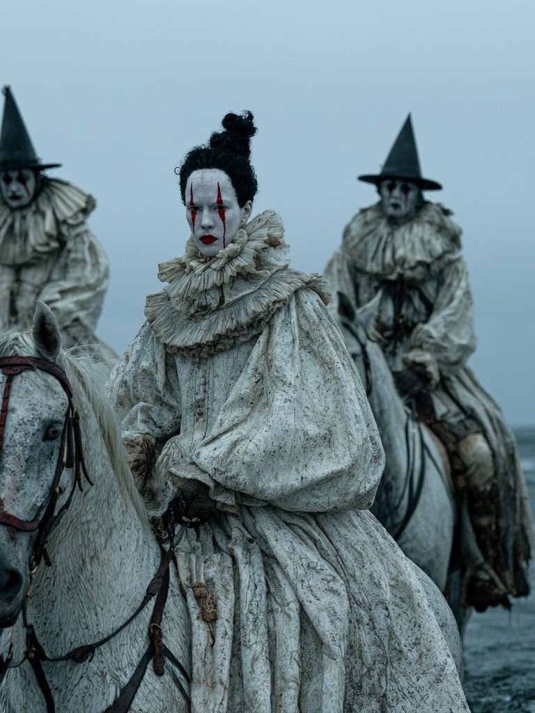 Ghostly Horse Riders Photography Poster. poster detail
