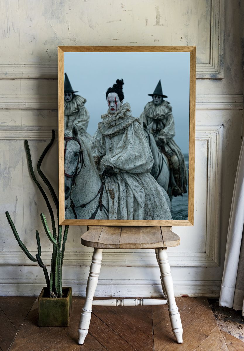 Ghostly Horse Riders Photography Poster. room preview