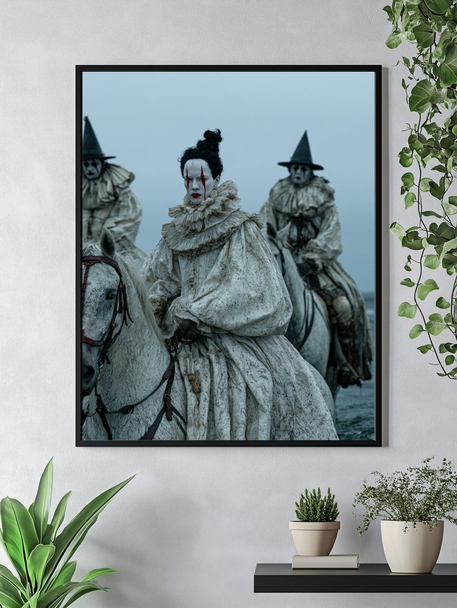 Ghostly Horse Riders Photography Poster. — room view 4