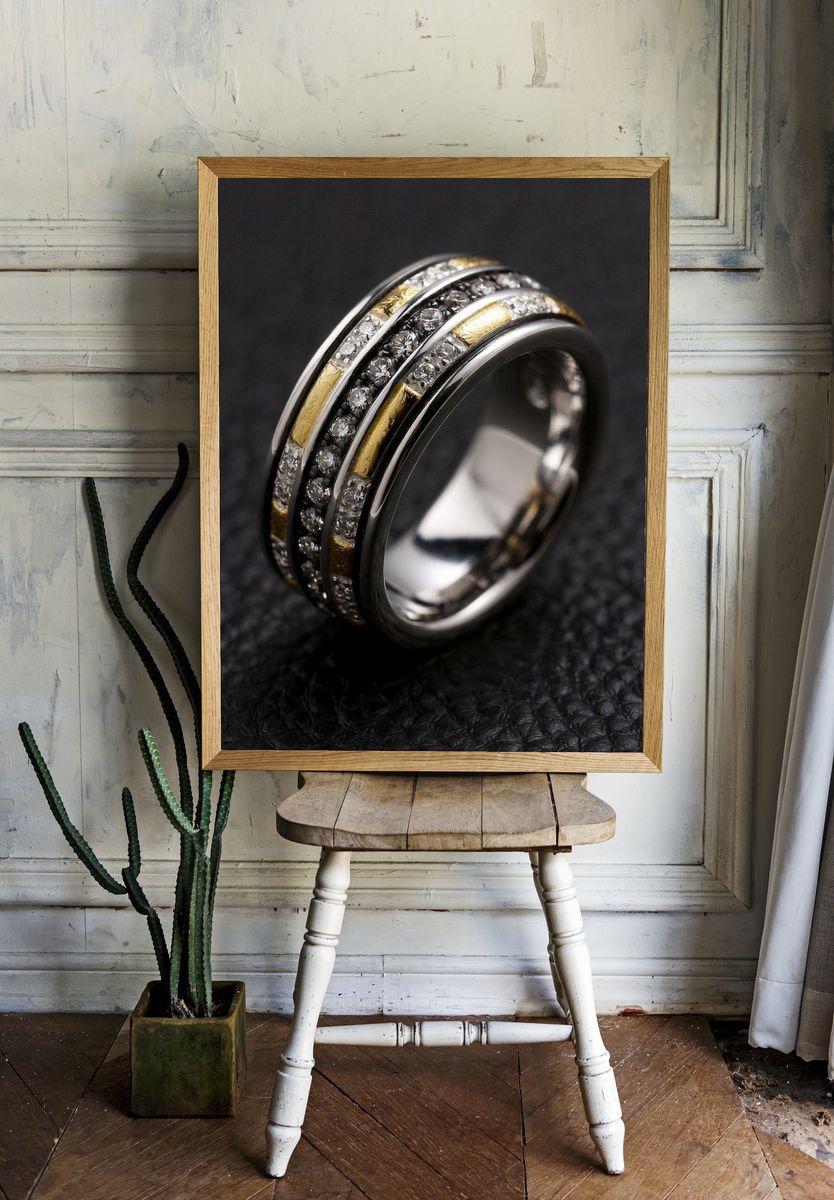 Diamond Gold Band Photography Poster. — room view 1