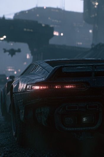 Cyberpunk Sports Car Photography Poster. poster — photography art