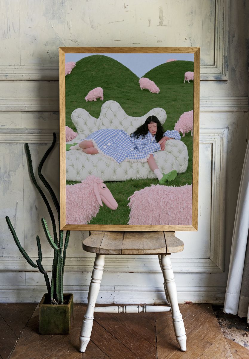 Surreal Pastoral Dreamscape Poster. — room view 1