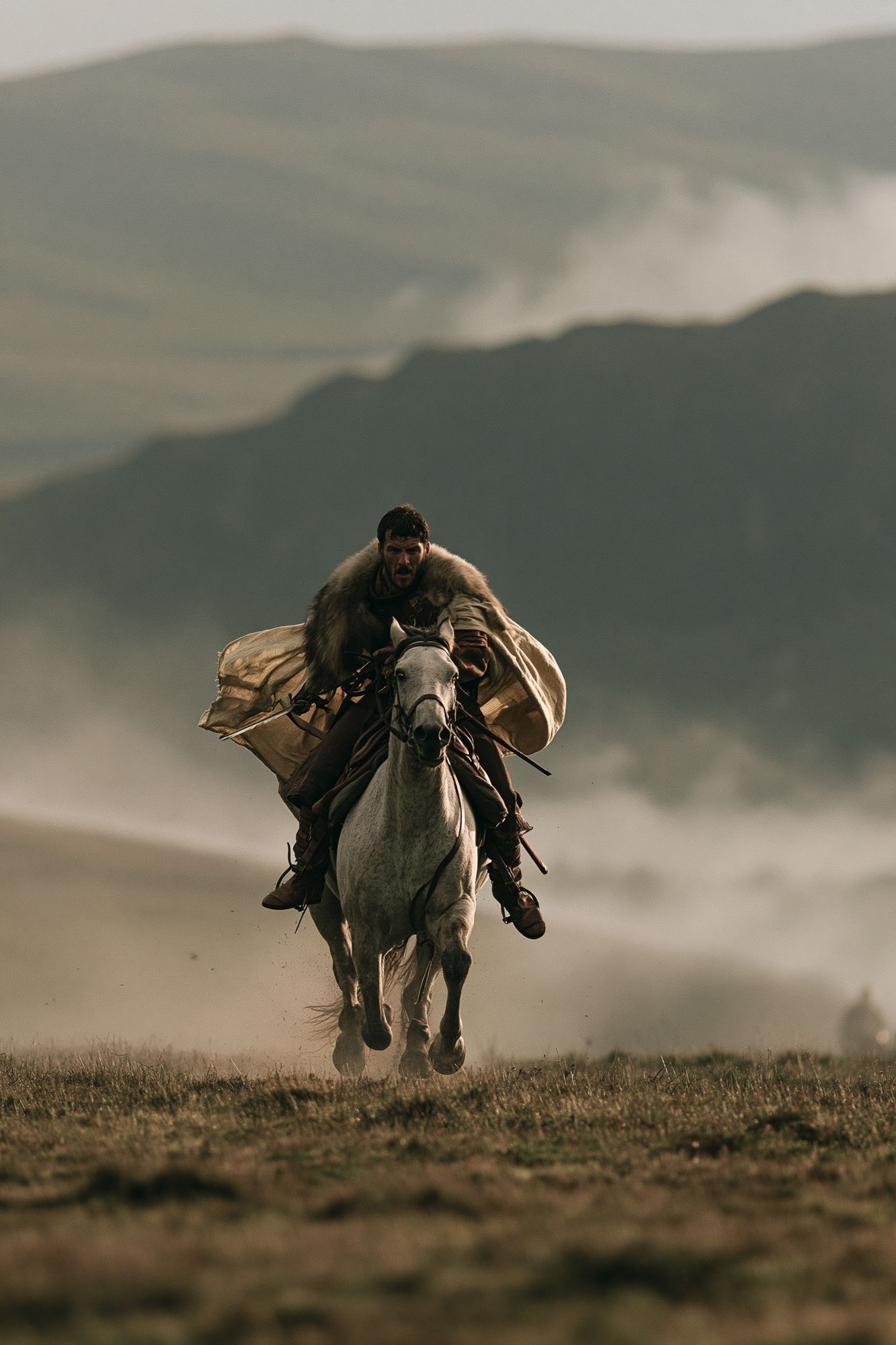 Warrior on Horseback Photography Poster. poster detail
