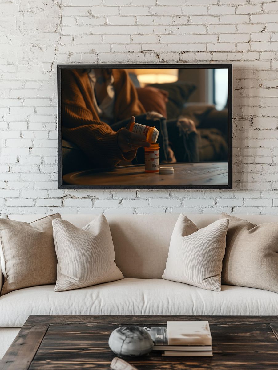 Pill Bottle Still Life Photography Poster. room preview