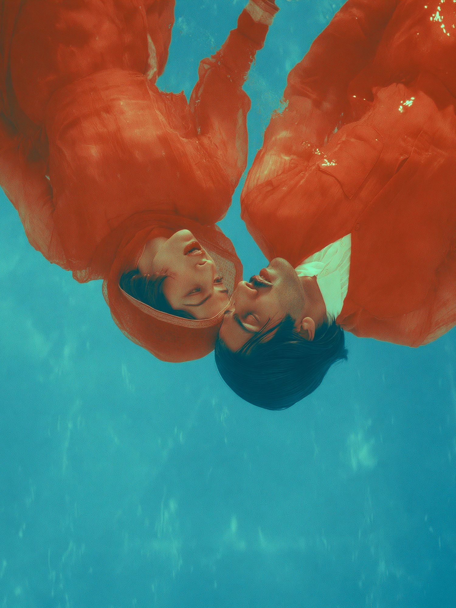 Underwater Lovers Photography Poster. poster detail