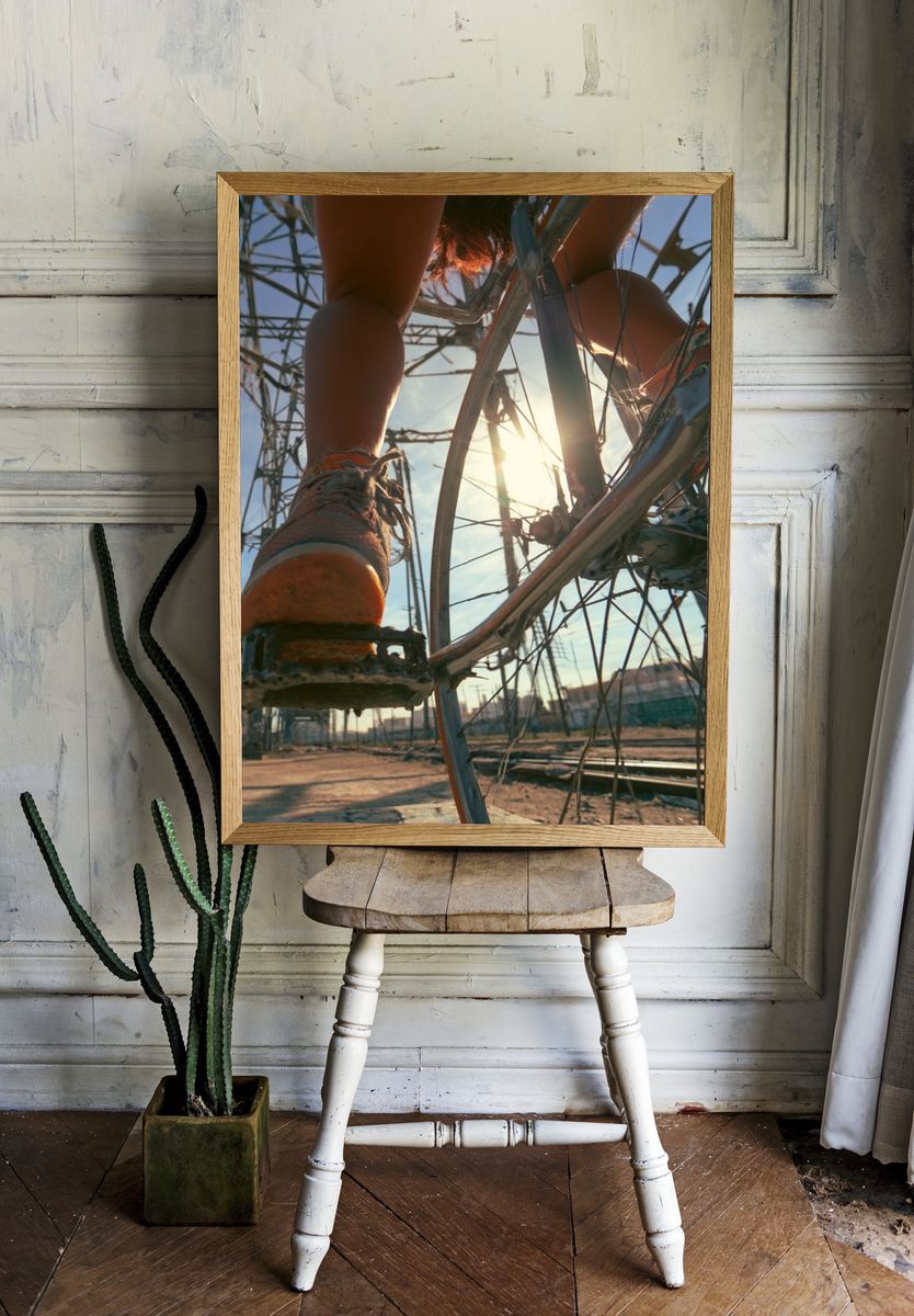 Urban Bicycle Low-Angle Photography Poster. room preview