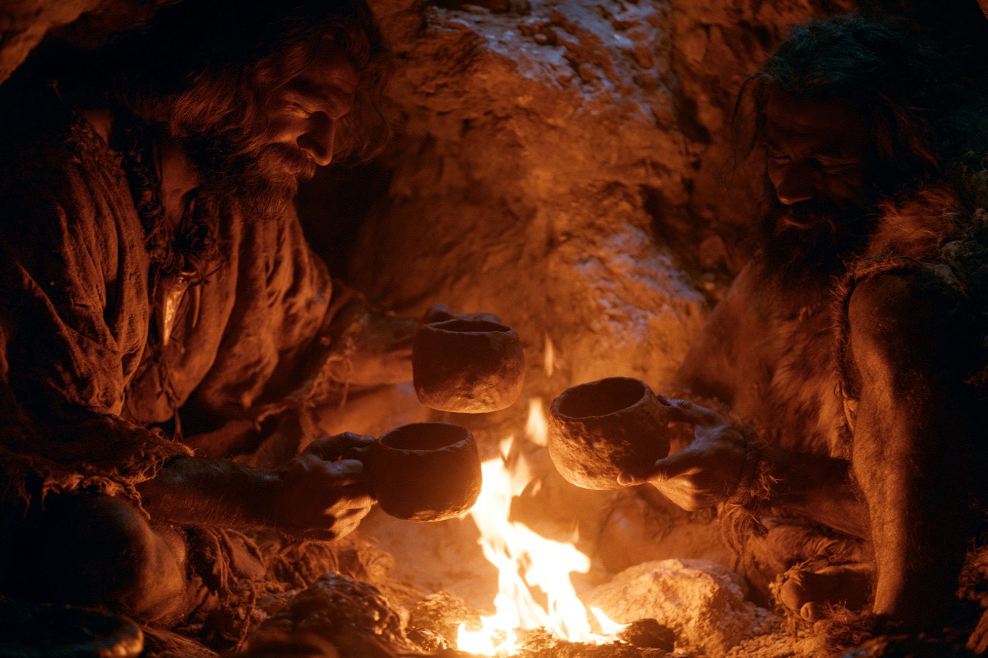 Caveman Fire Ritual Poster. poster detail