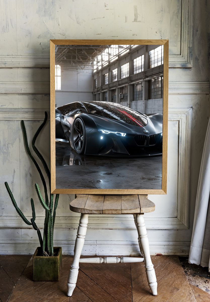 BMW Futuristic Supercar Photography Poster. room preview