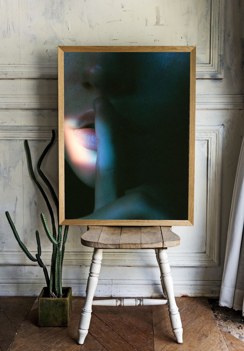 Dreamy Face Close-Up Photography Poster. room preview