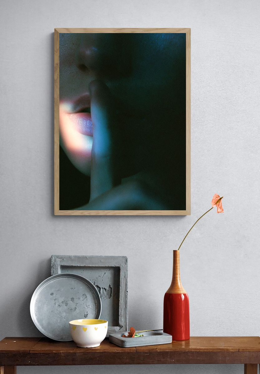 Dreamy Face Close-Up Photography Poster. — room view 3