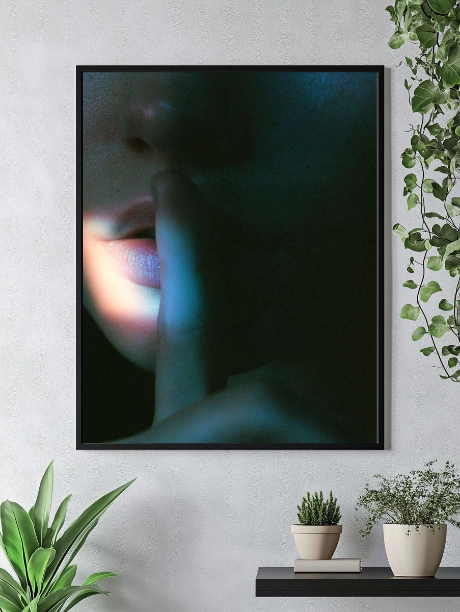 Dreamy Face Close-Up Photography Poster. — room view 4