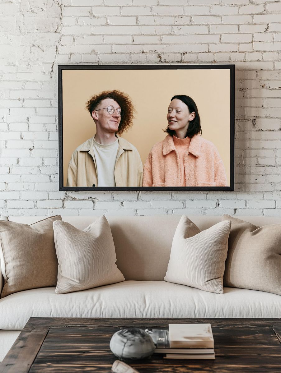 Couple Portrait Photography Poster. — room view 1