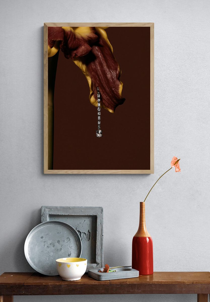 Abstract Floral Jewel Poster. — room view 3