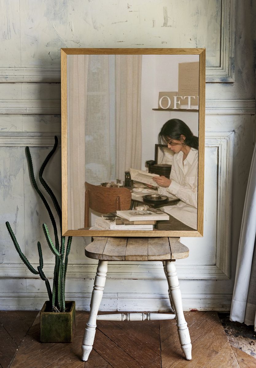 Quiet Reading Room Photography Print. room preview