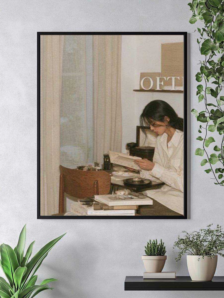 Quiet Reading Room Photography Print. — room view 4