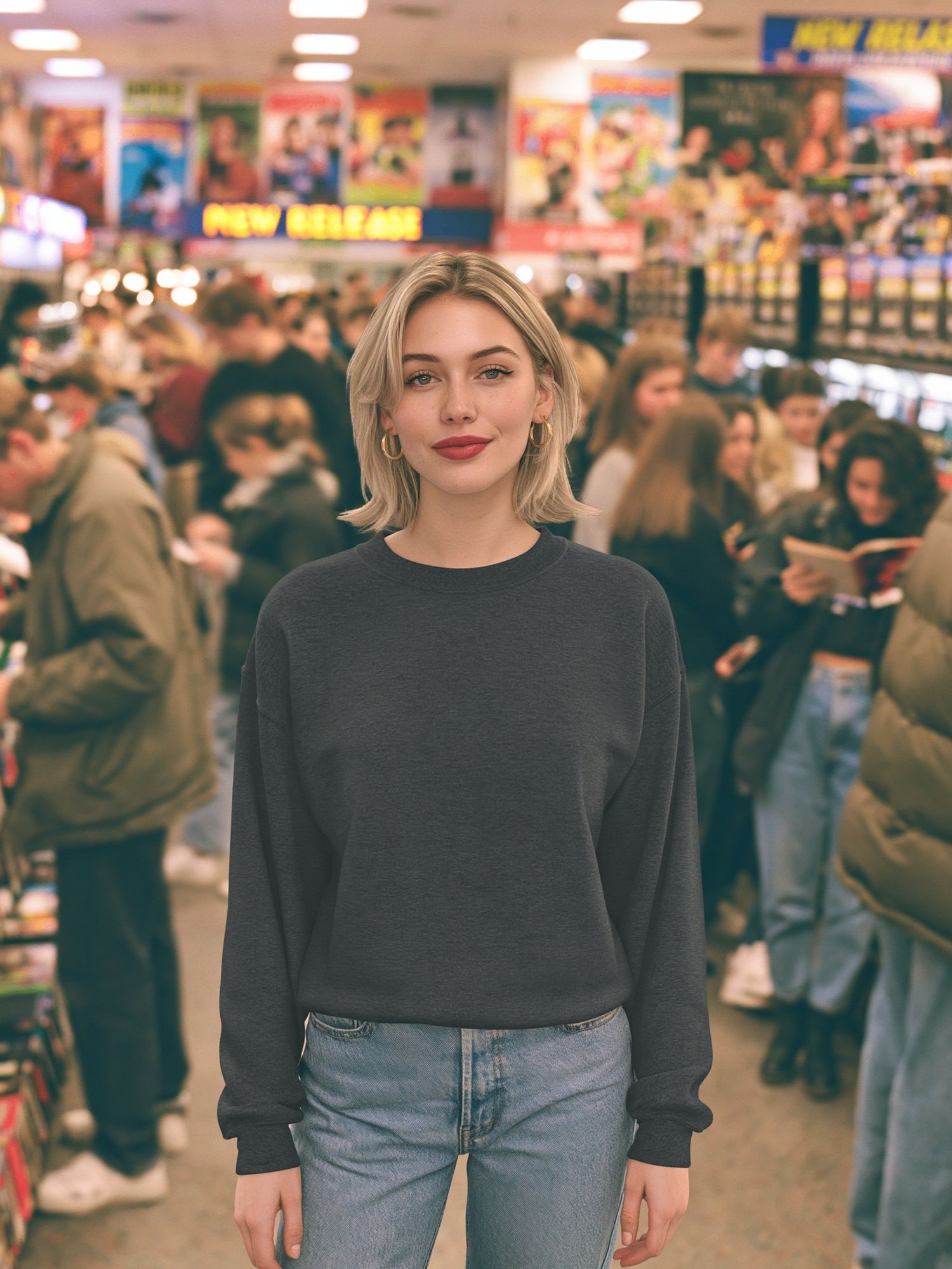 Bookstore Portrait Photography Poster. poster detail