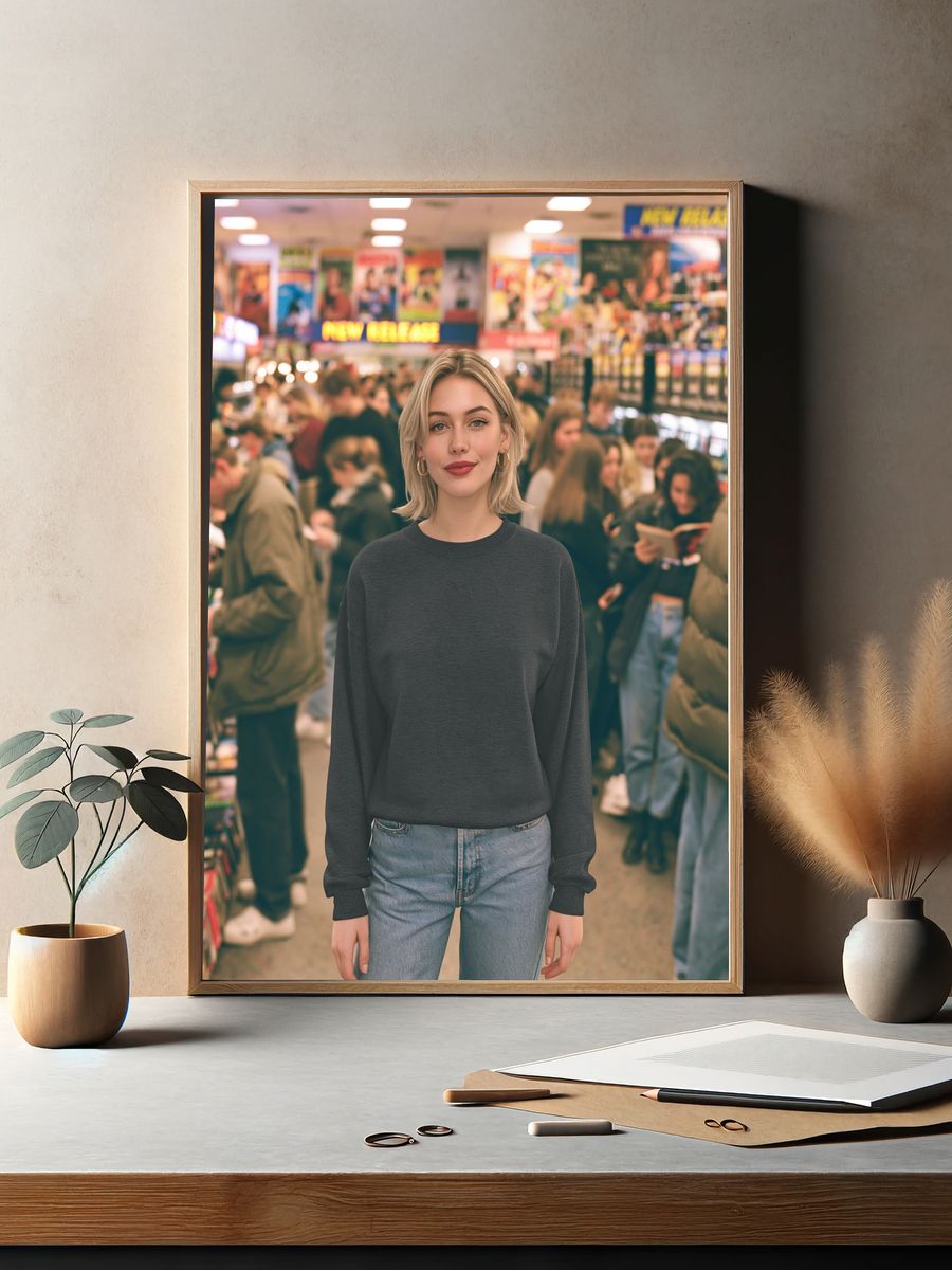 Bookstore Portrait Photography Poster. — room view 2