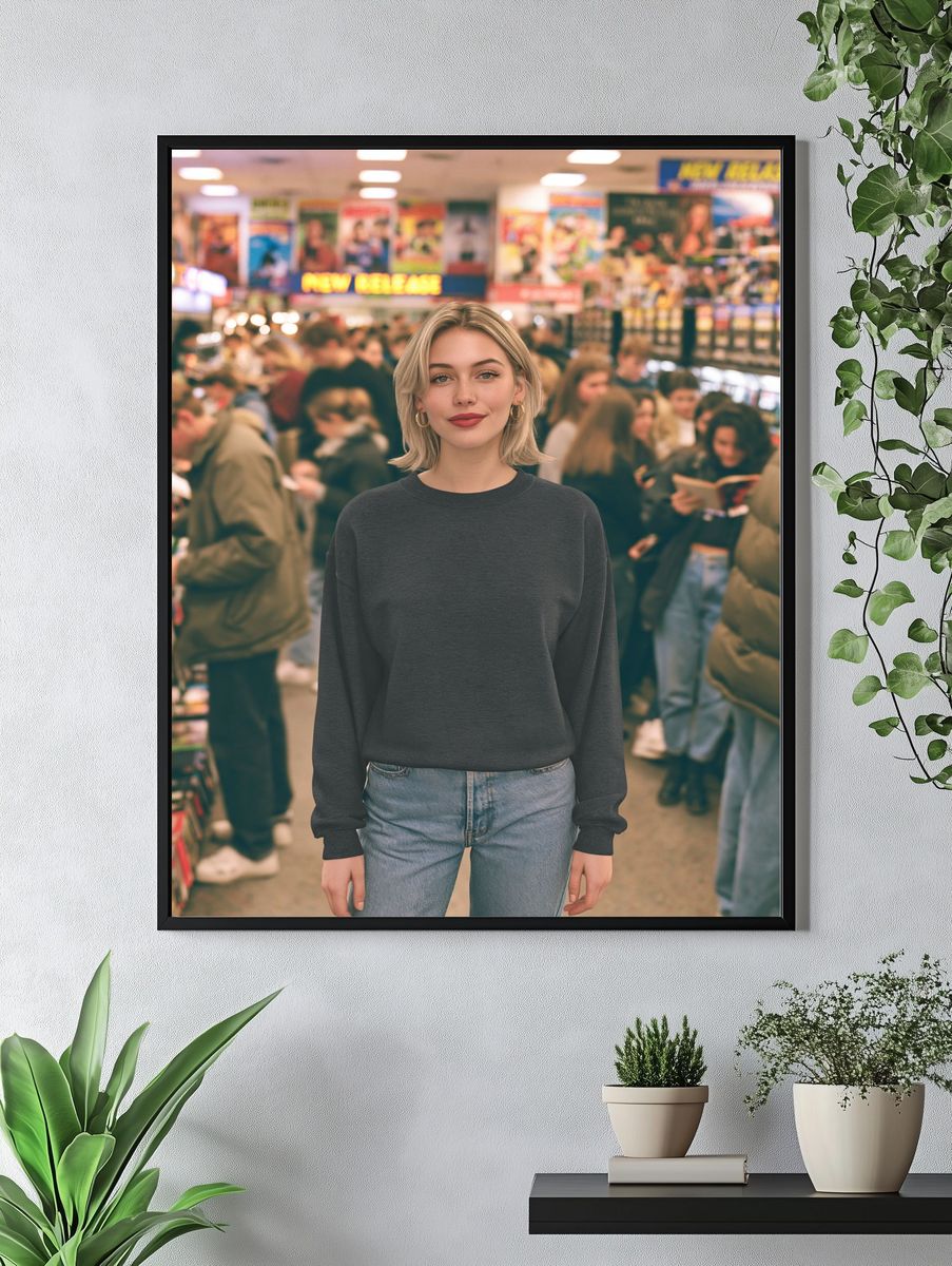 Bookstore Portrait Photography Poster. — room view 4