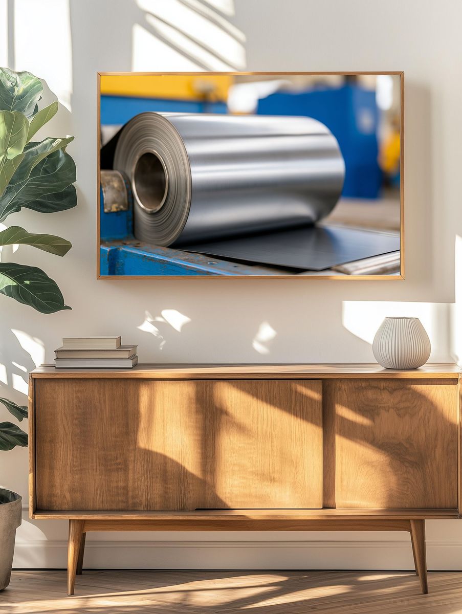 Industrial Steel Coil Photography Poster. — room view 3