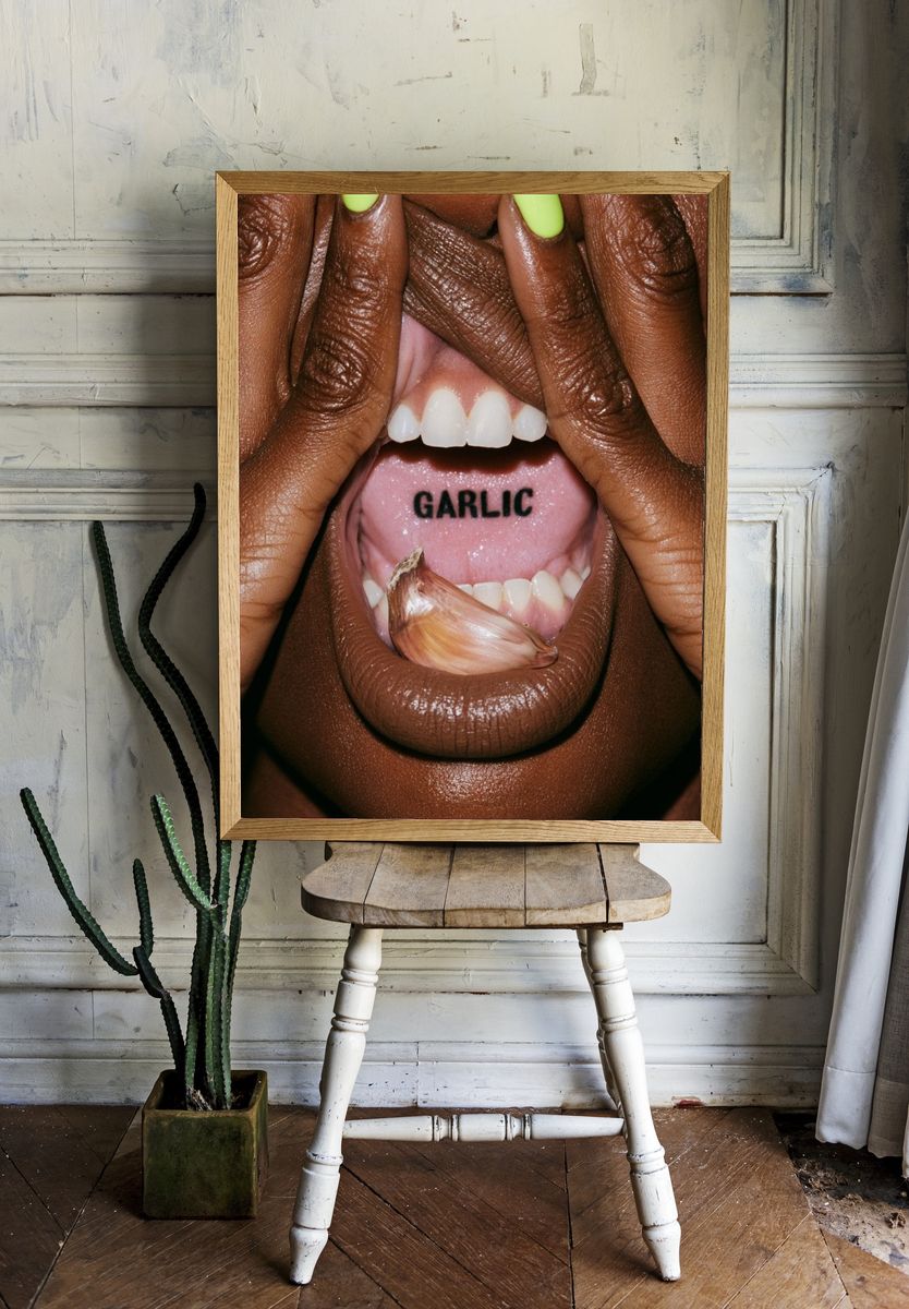 Garlic Tongue Portrait Poster. — room view 1