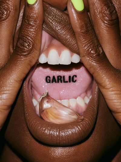 Garlic Tongue Portrait Poster.