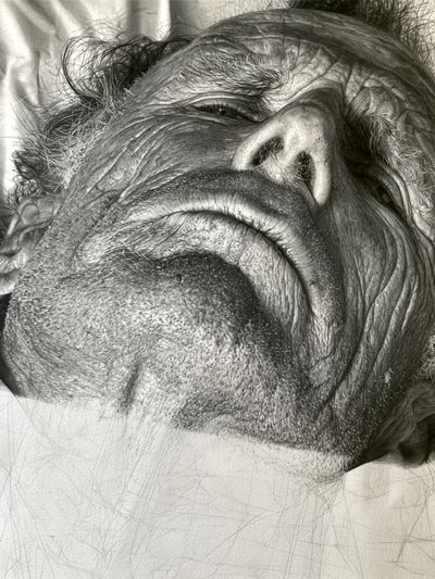 Sleeping Man Portrait Print.