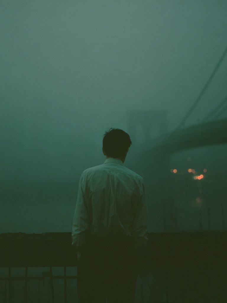 Misty Bridge Silhouette Photography Poster. poster detail