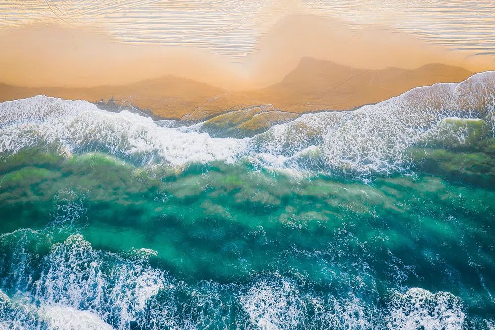 Beautiful coastline clear sea water. poster detail