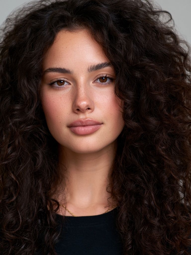 Curly Hair Portrait Photography Poster. poster — photography art