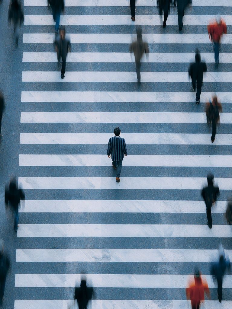 Crosswalk Crowd Motion Photography Poster. poster — photography art