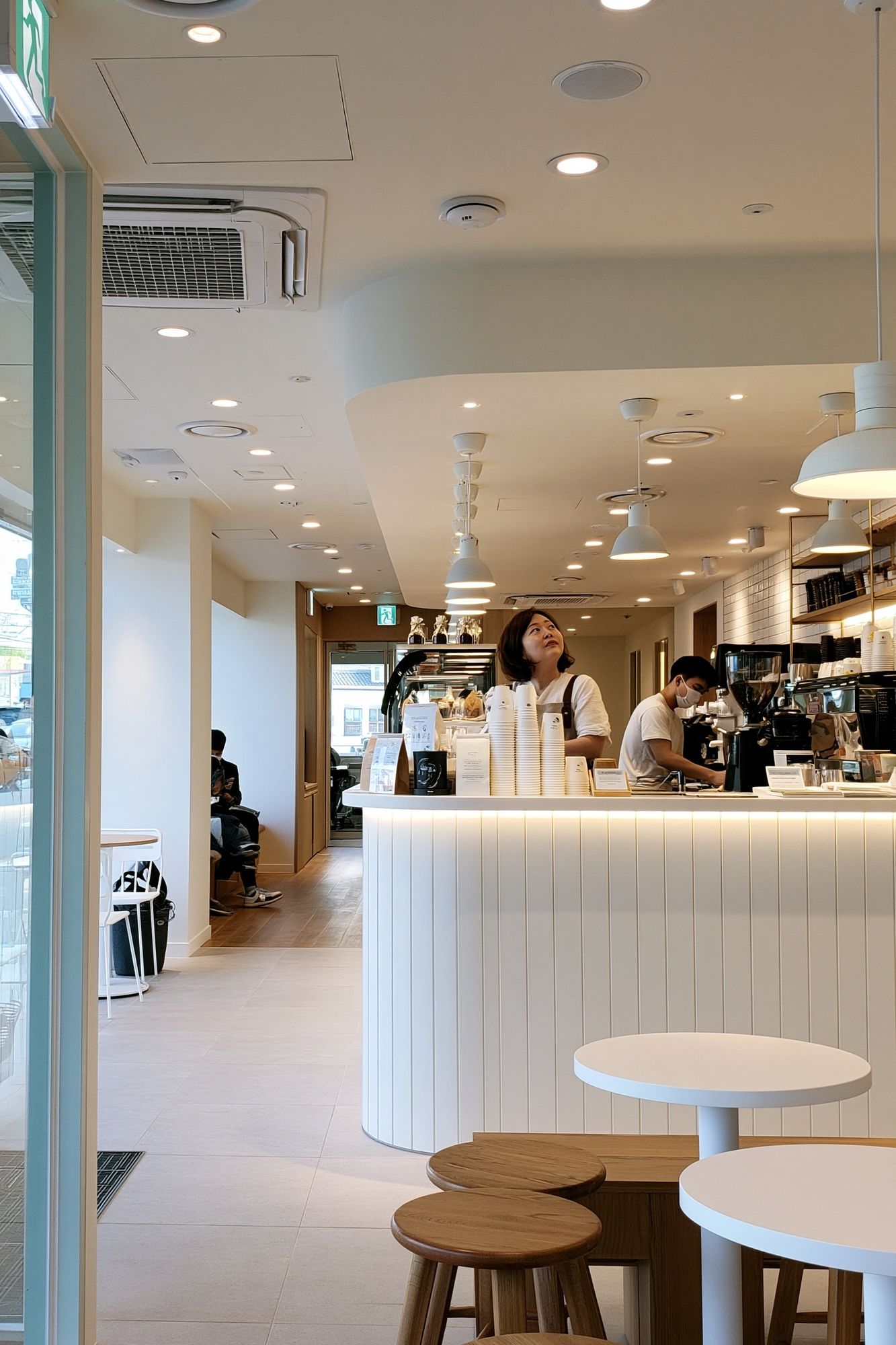 Minimalist Café Interior Photography Poster. poster — photography art