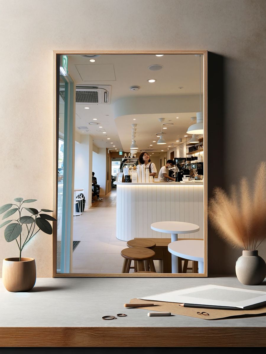 Minimalist Café Interior Photography Poster. — room view 2