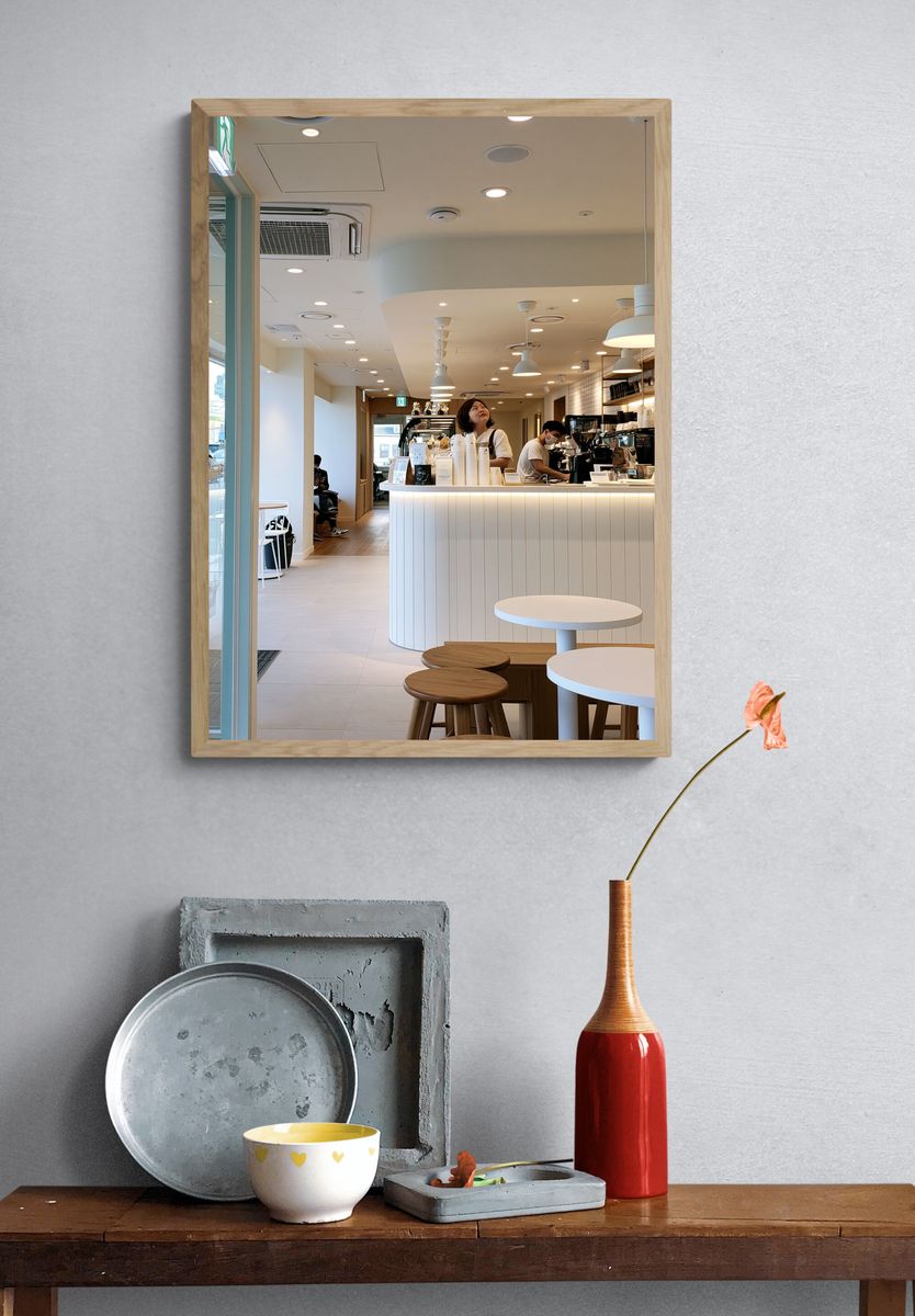 Minimalist Café Interior Photography Poster. — room view 3