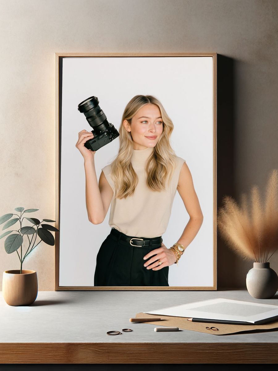 Photographer Portrait Poster. — room view 2