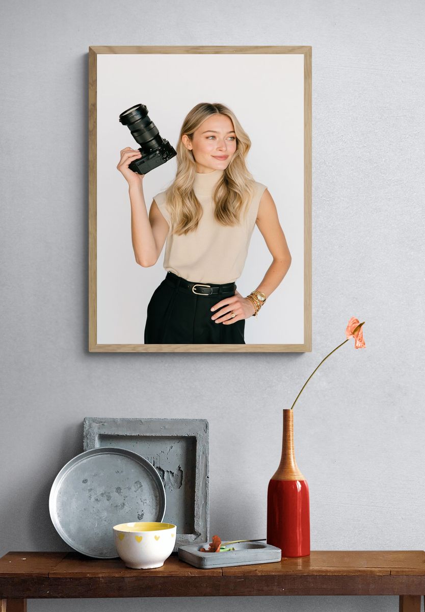 Photographer Portrait Poster. — room view 3