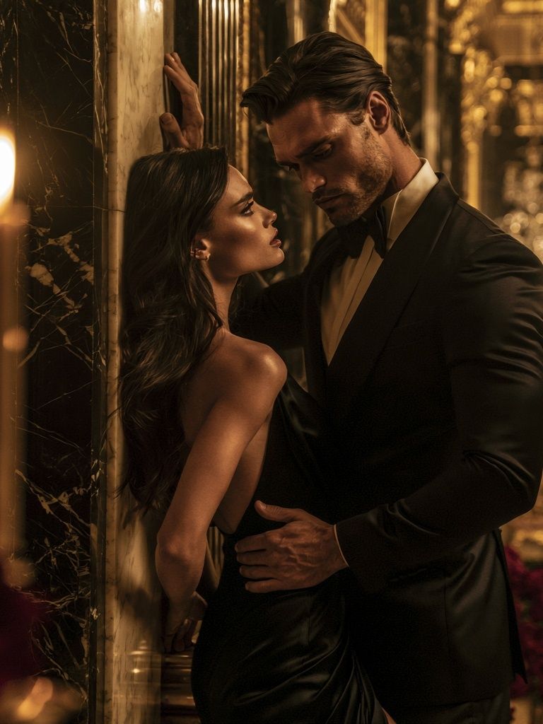 Glamorous Couple Portrait Poster. poster — photography art