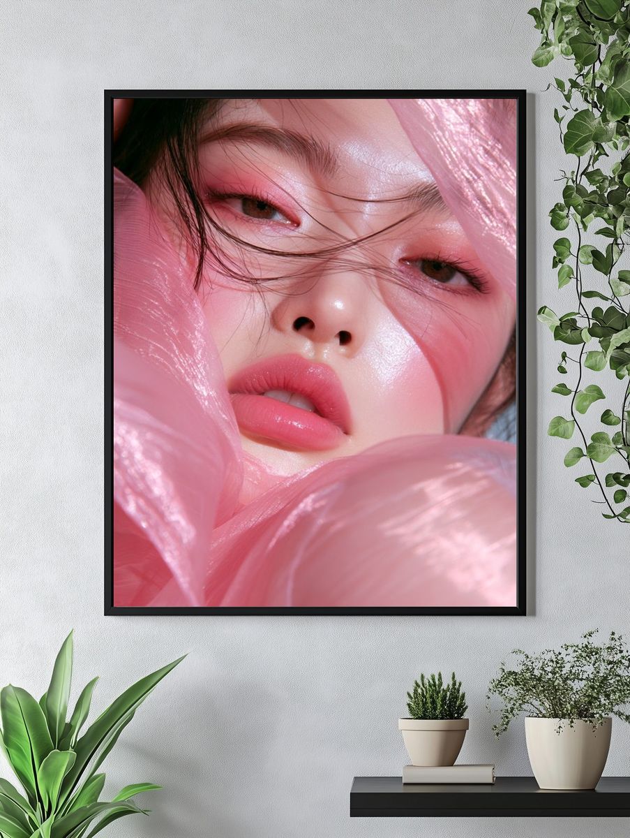 Pink Portrait Photography Poster. — room view 4