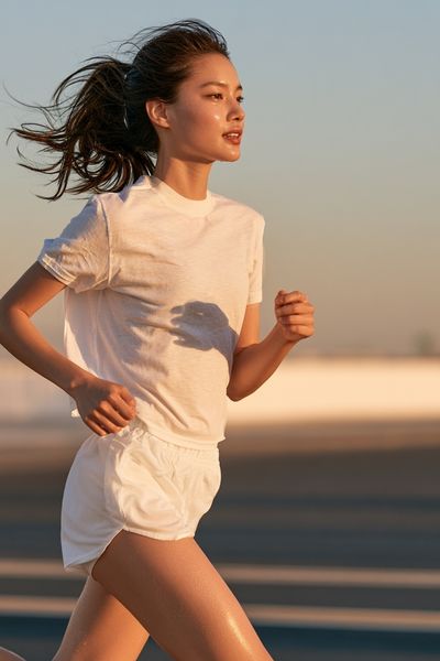 Sunlit Runner Portrait Print. poster