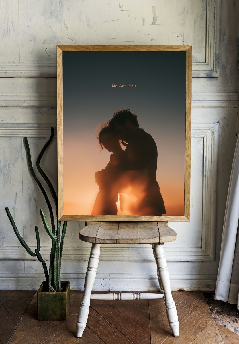 Me And You Romantic Photography Poster. — room view 1