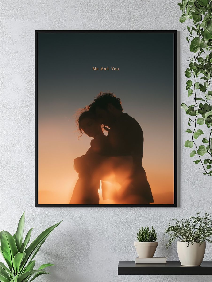 Me And You Romantic Photography Poster. — room view 4