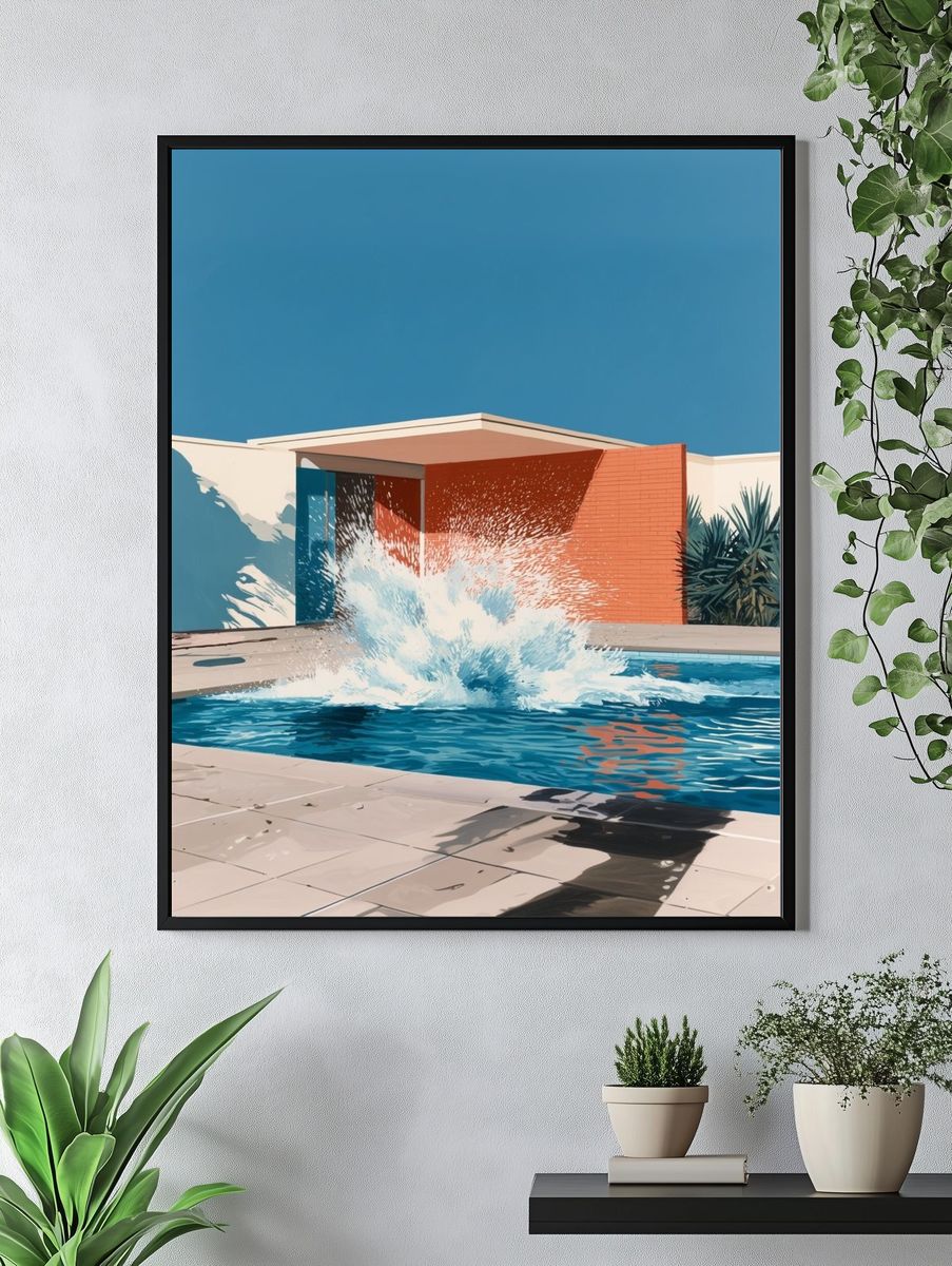 Poolside Splash Photography Poster. — room view 4