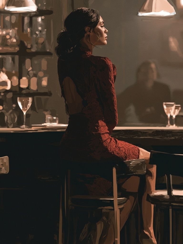 Elegant Bar Portrait Print. poster — photography art