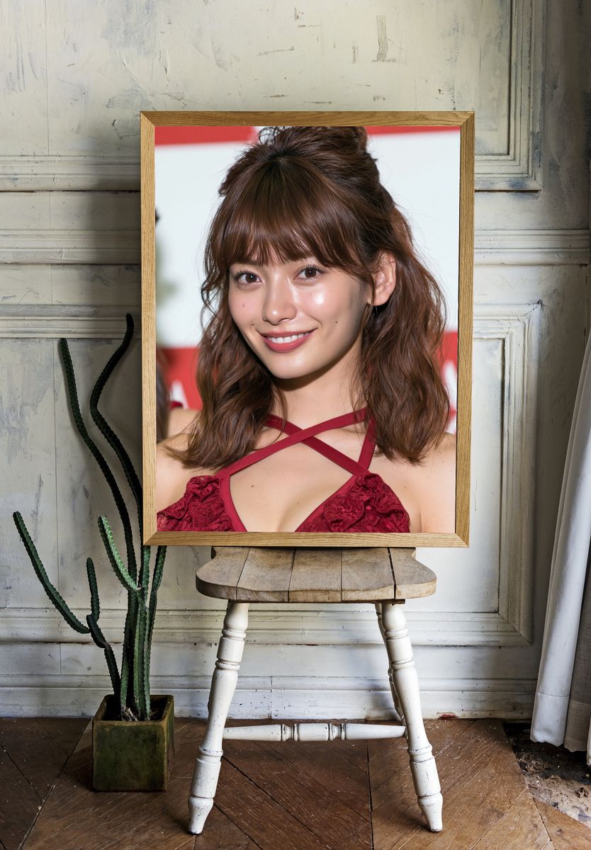 Smiling Portrait Photography Poster. — room view 1