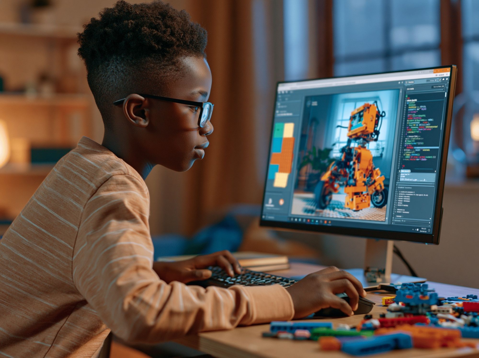 Young Coder at Work Photography Poster. poster — photography art
